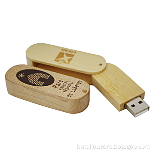Wooden Swivel USB Flash Stick Pen Driver